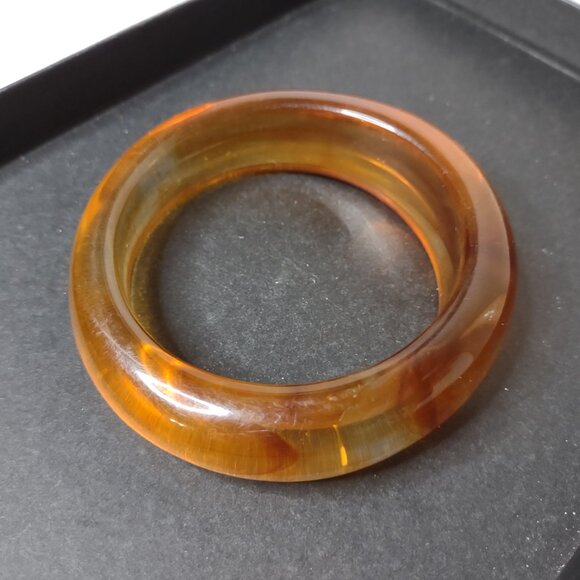 8 Inch Vintage Thick Orange Bangle - Picture 4 of 12